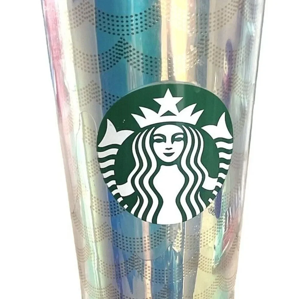 Starbucks 24oz Tumbler Iridescent Siren Mermaid Scales Venti Cold Cup No Straw